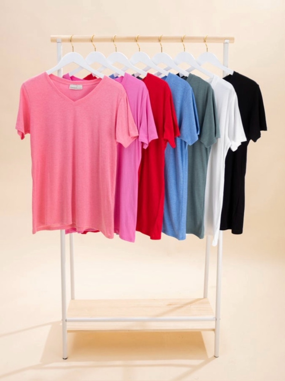 NWOT ZENANA PINK V NECK T SHIRT
